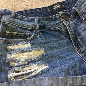 Distressed Hollister Low Rose Short Shorts